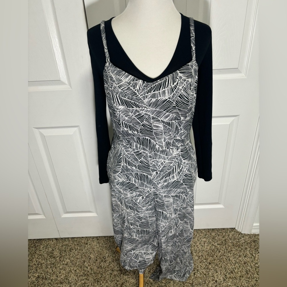 Old Navy Black and White Jumpsuit